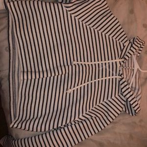 Striped crop sweatshirt